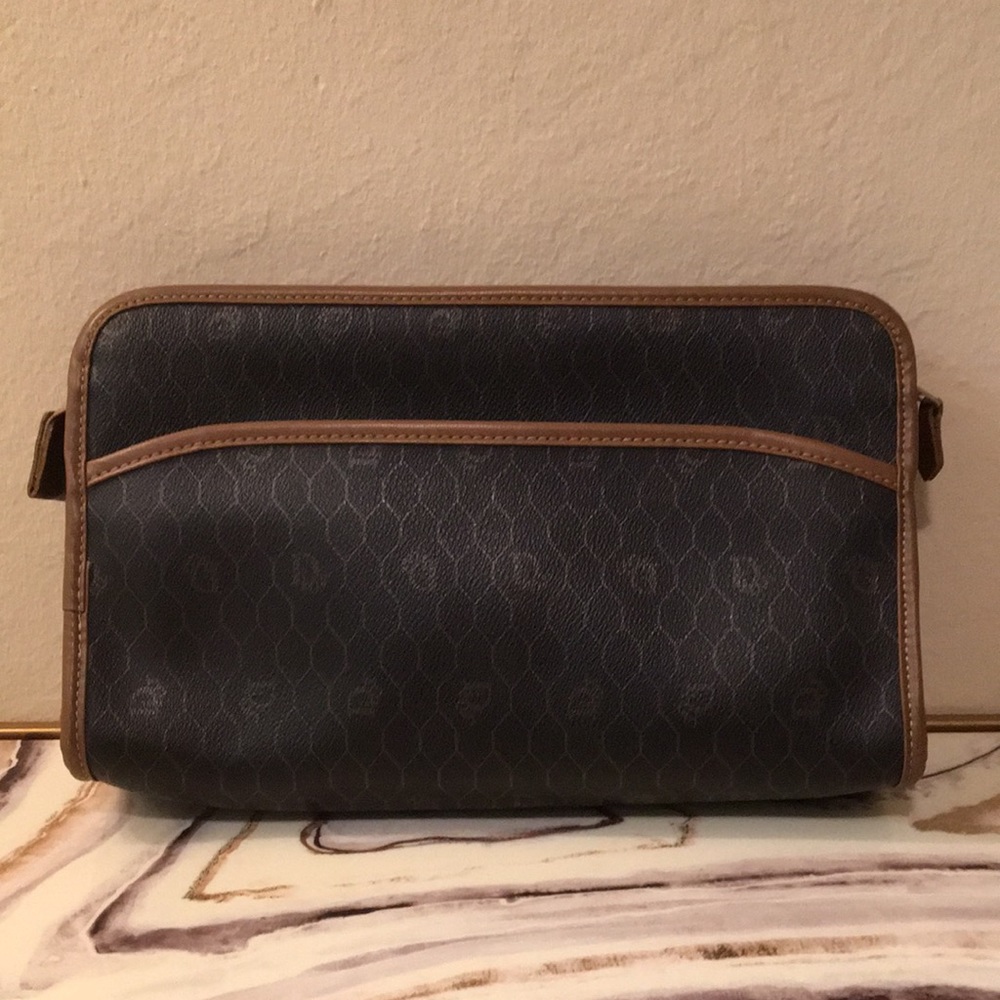 Vintage Christian Dior Honeycomb Monogram Leather Toiletry Clutch - Picture 5 of 9